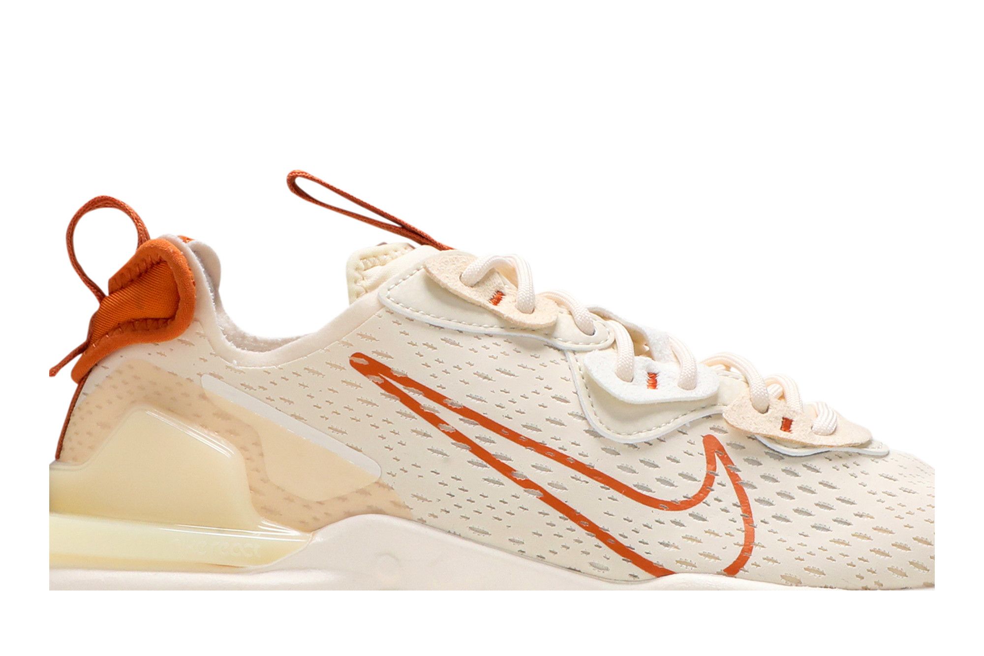 beige & orange react vision sneakers