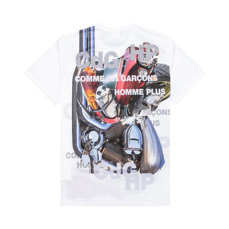 Comme des Garcons Homme Plus Road Glide Tee WhiteMulti