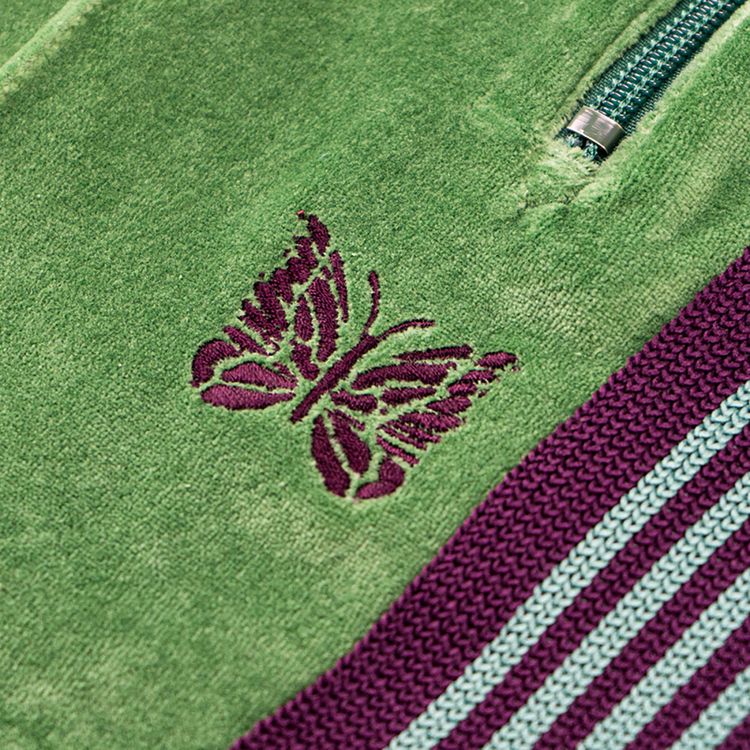 Needles Velour Track Pant Green