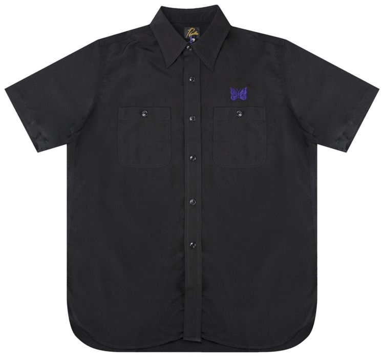 Needles Poly Short Sleeve Workshirt Black
