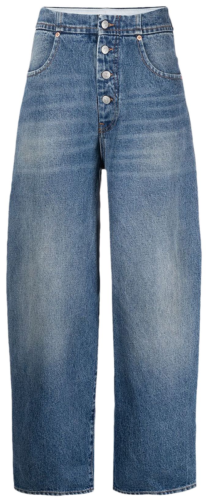 MM6 Maison Margiela Wide Leg Denim Jeans Blue