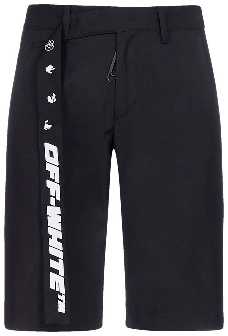 Off White Industrial Belt Chino Shorts BlackWhite