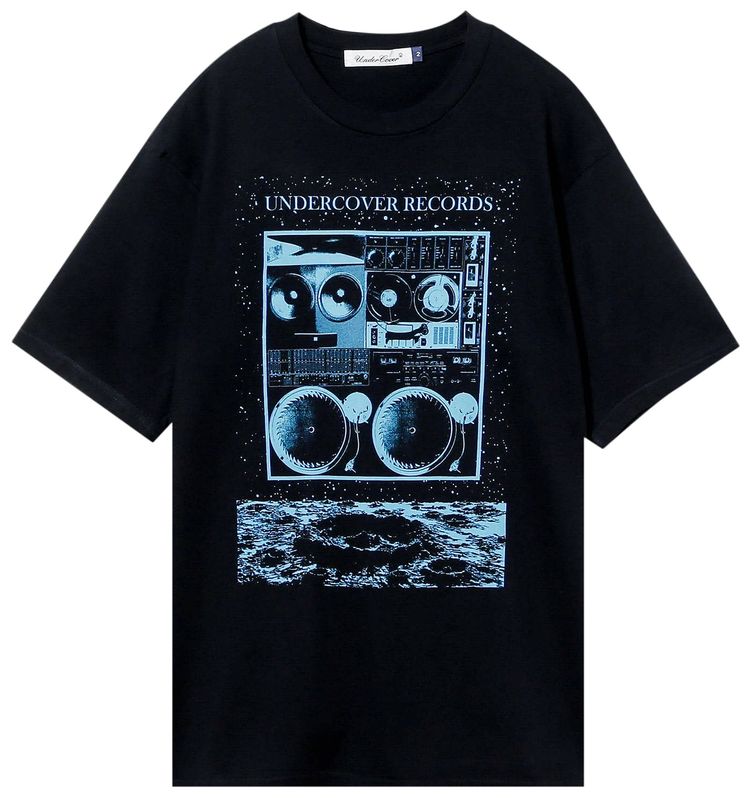 Undercover Records Printed T Shirt Black