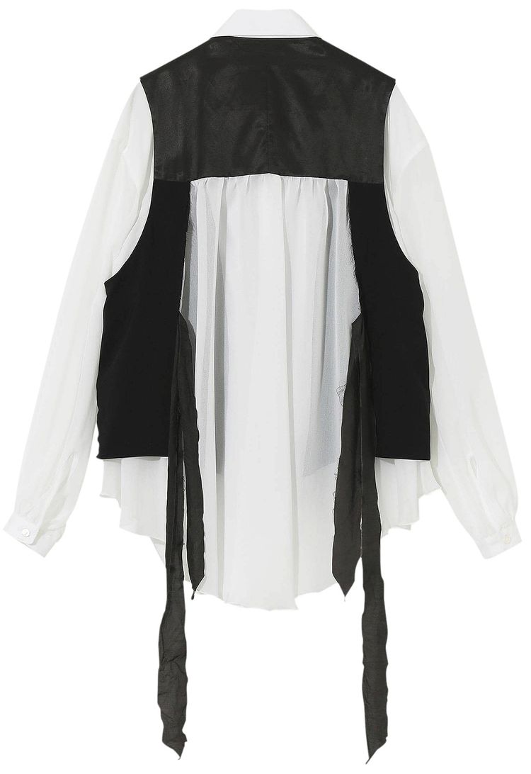 Undercover Sheer Shirt With Vest Black