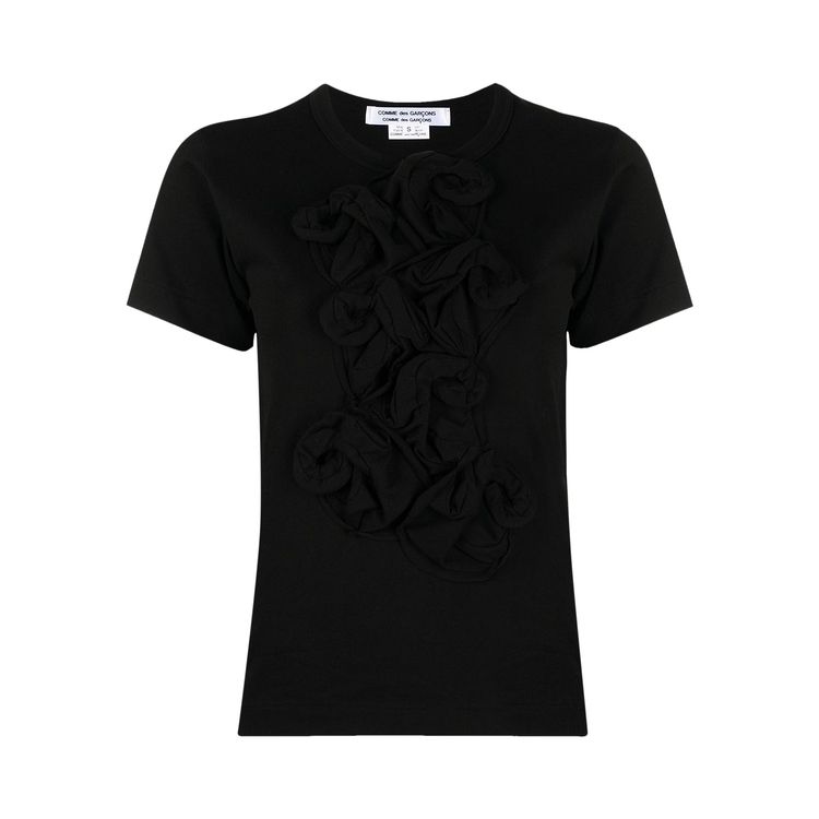 Comme des Garcons Flower T Shirt Black
