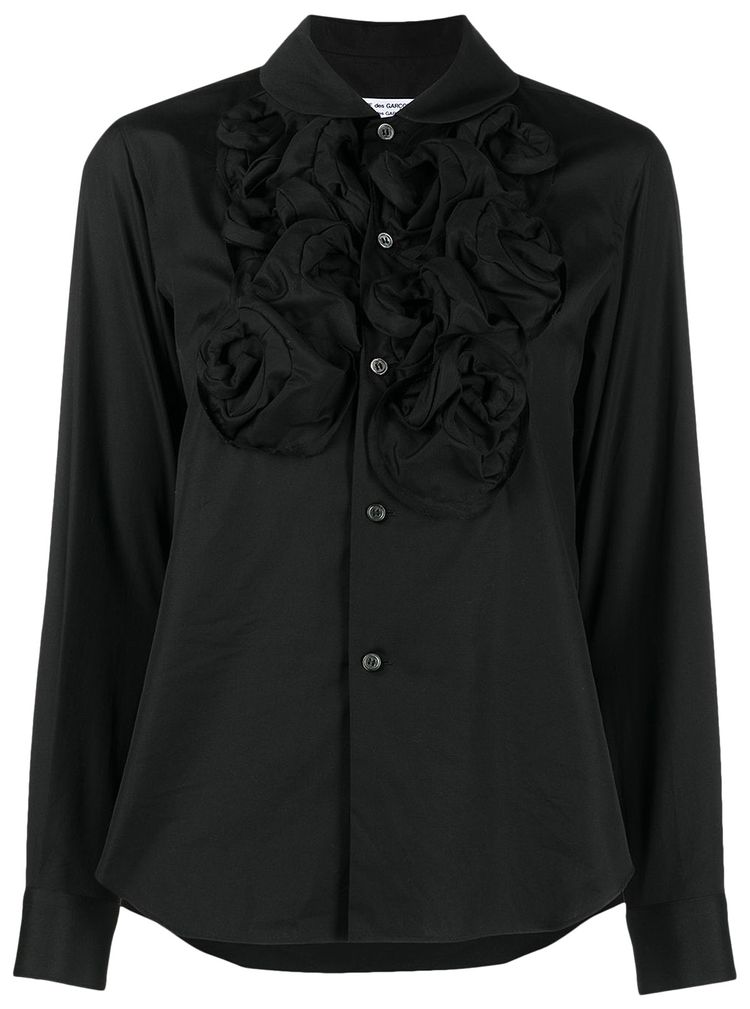 Comme des Garcons Flower Shirt Black