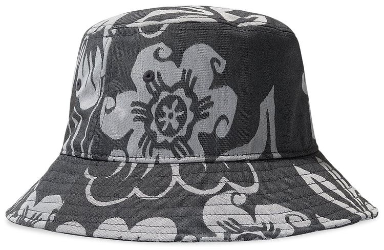 Stussy Nylon Hawaiian Bucket Hat White