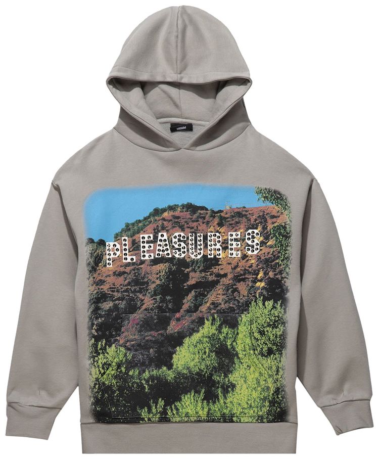 Pleasures Pleasurewood Studded Hoodie Silver