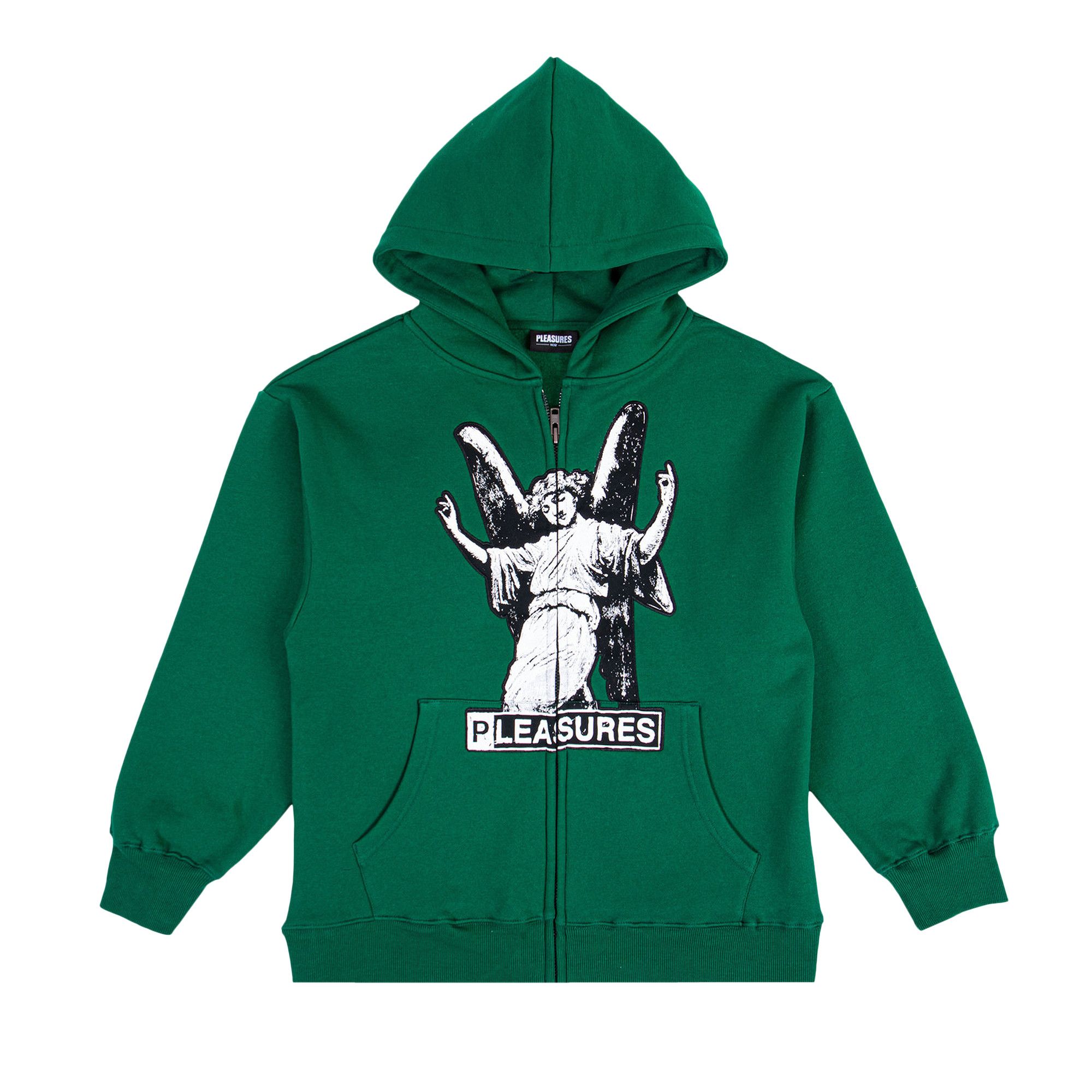 Buy Pleasures Fetish Zip Hoodie Green P21SP027 GREE GOAT