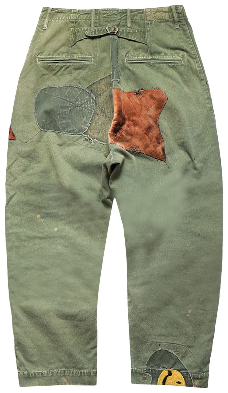 Kapital Katsuragi High Waisted Nime Pants Khaki