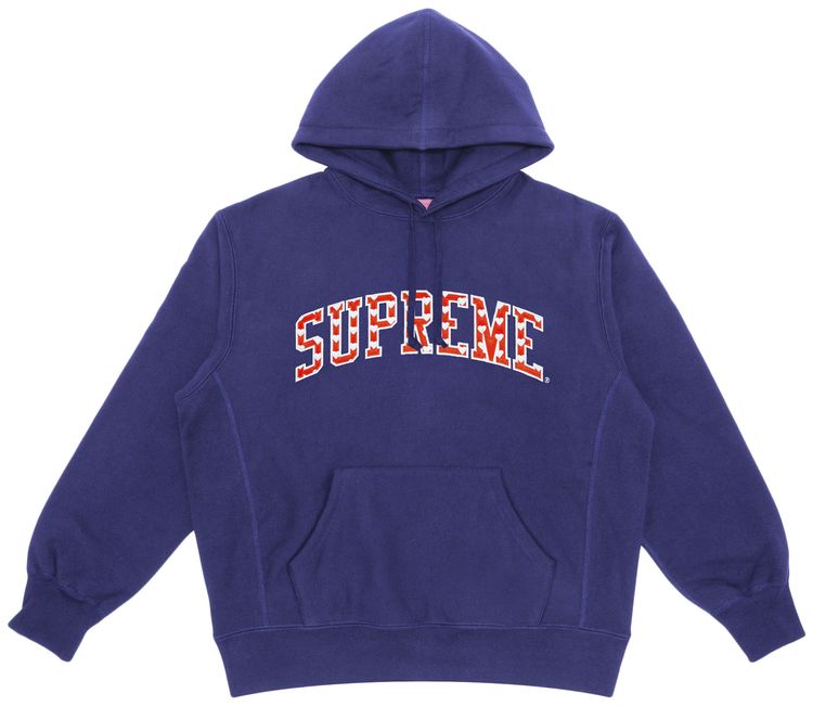 Supreme Hearts Arc Hooded Sweatshirt Washed Navy