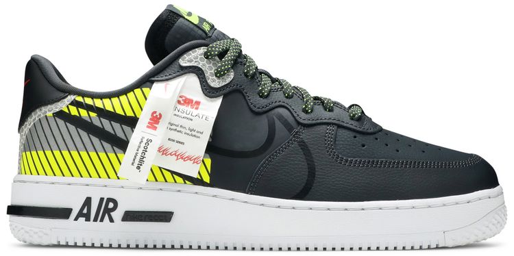 3M x Nike Air Force 1 React LX Anthracite Volt