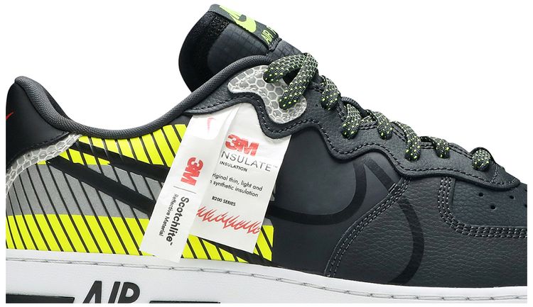 3M x Nike Air Force 1 React LX Anthracite Volt
