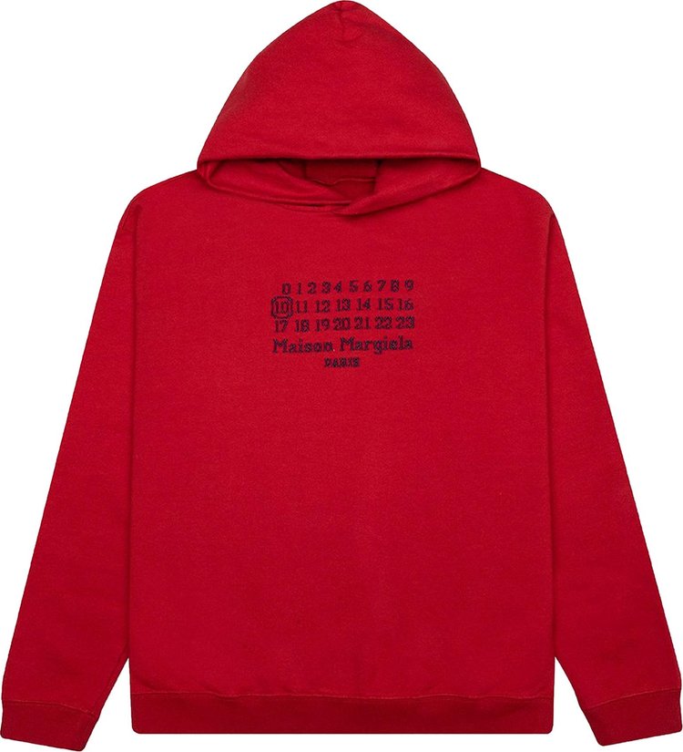 Maison Margiela Number Hoodie 'Military Red'