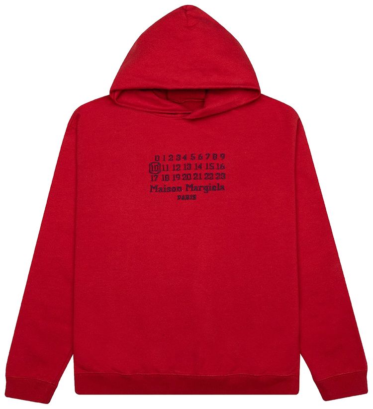 Maison Margiela Number Hoodie Military Red
