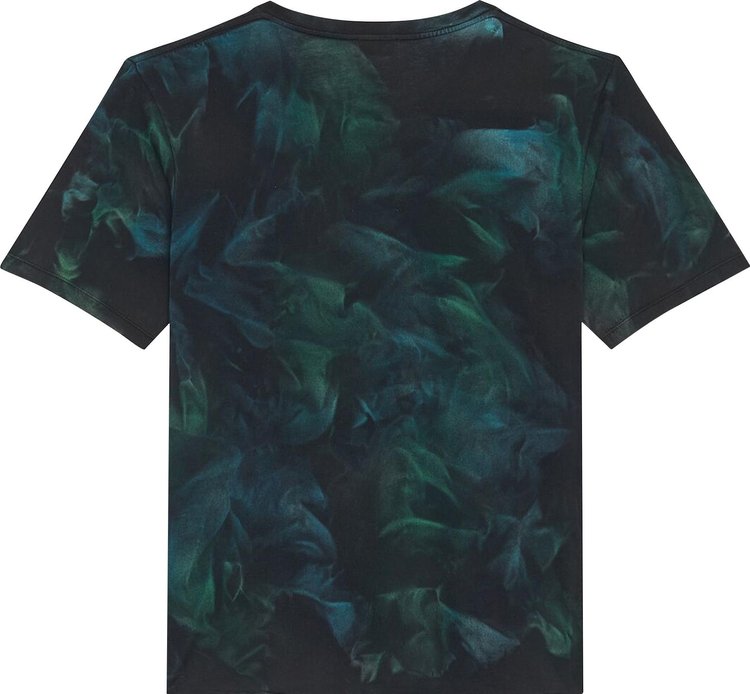 Saint Laurent Tie Dye T Shirt BlackGreen