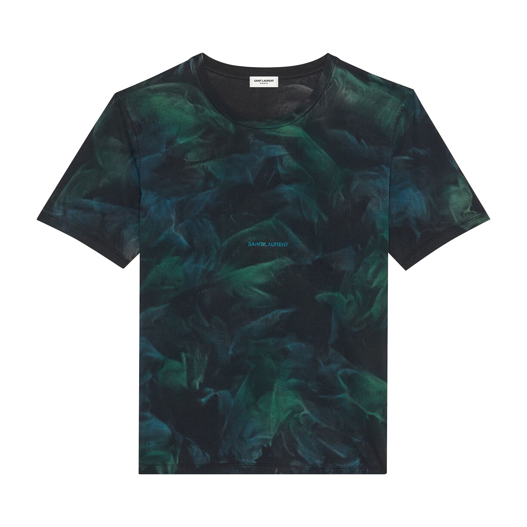 Buy Saint Laurent Tie Dye T Shirt Black Green 652056 Y36CU 1164 GOAT