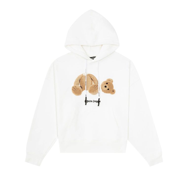 Palm Angels Palm Angels Bear Hoodie WhiteBrown