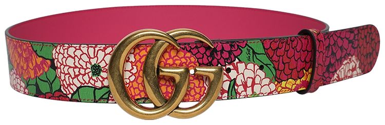 Gucci x Ken Scott GG Marmont Floral Print Belt Multicolor