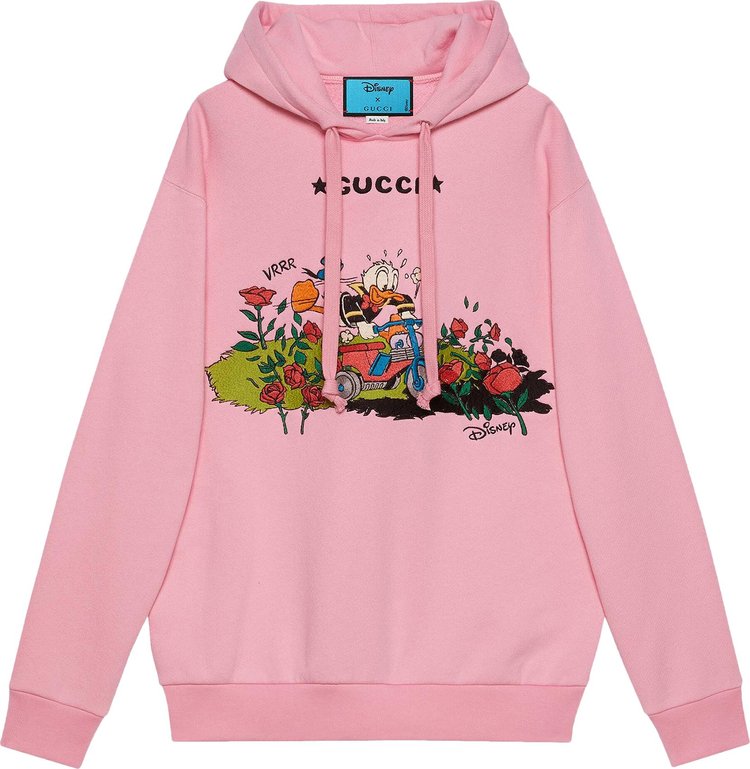 Gucci x Disney Donald Duck Hooded Sweatshirt Pink