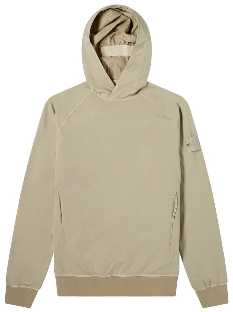 Stone Island Ghost Popover Hooded Sweatshirt Beige