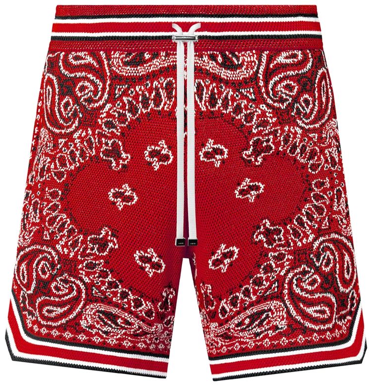 Amiri Bandana B Ball Shorts Red
