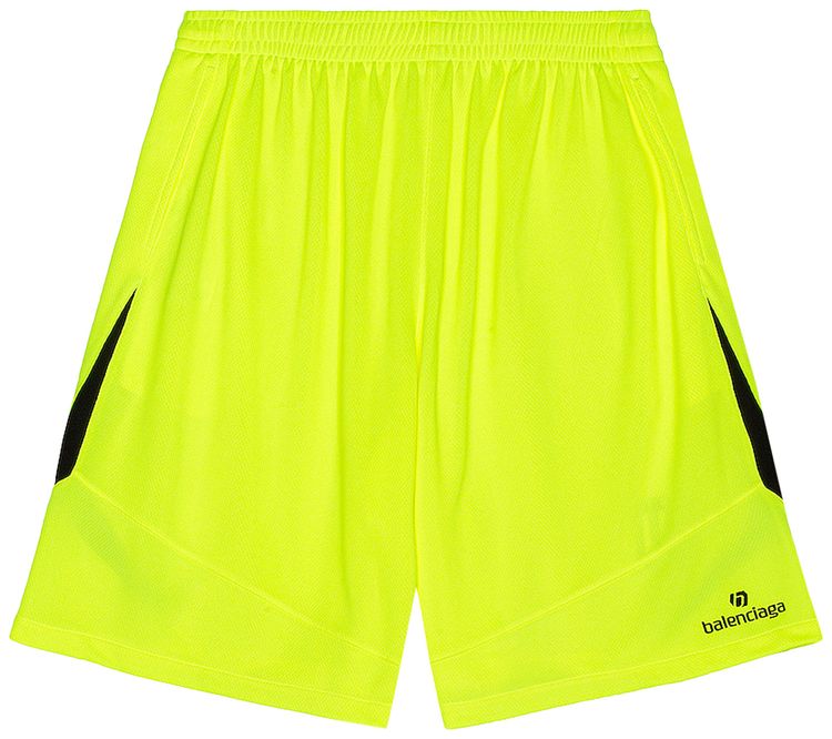 Balenciaga Soccer Shorts Fluo YellowBlack