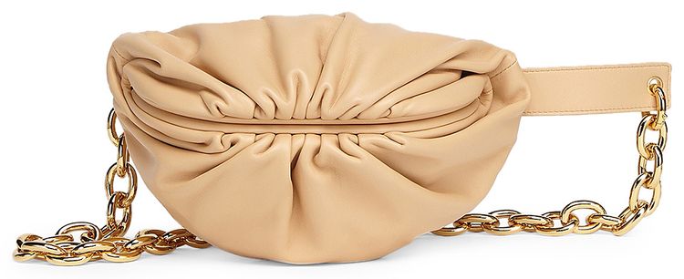 Bottega Veneta Belt Chain Pouch AlmondGold