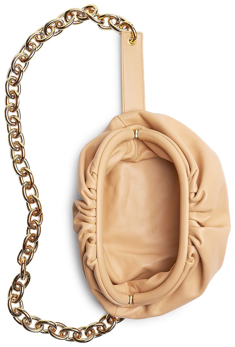 Bottega Veneta Belt Chain Pouch AlmondGold