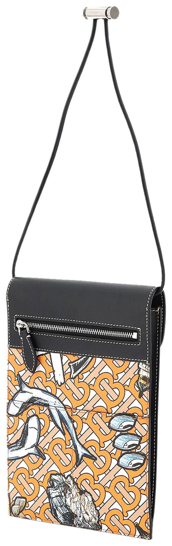 Burberry Marine Print Crossbody Bag Orange