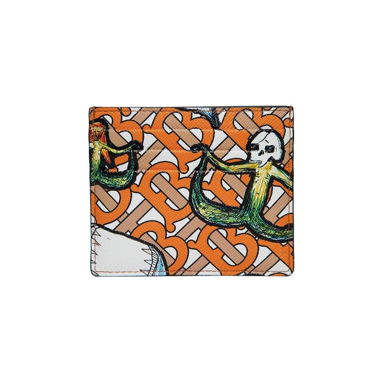 Burberry Graphic Monogram Print Card Holder Orange