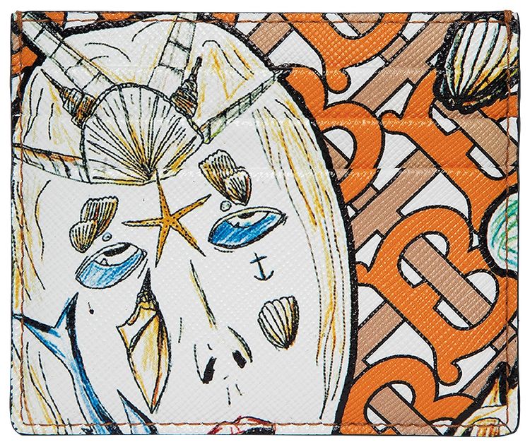 Burberry Graphic Monogram Print Card Holder Orange