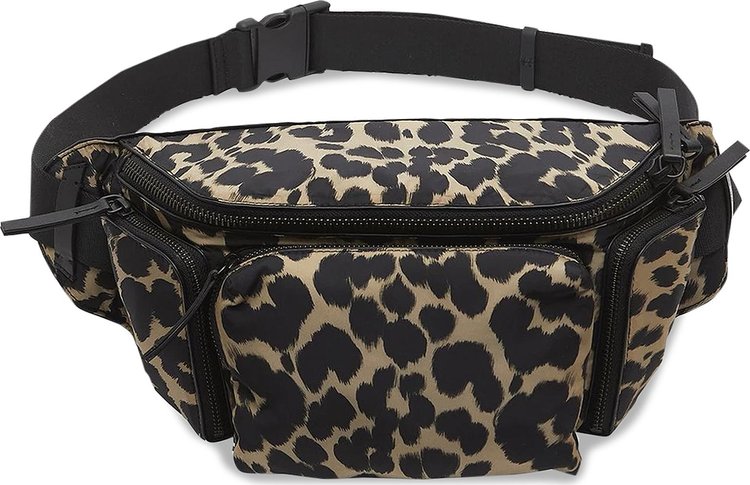 Dries Van Noten Leopard Print Belt Bag 'Black/Beige'