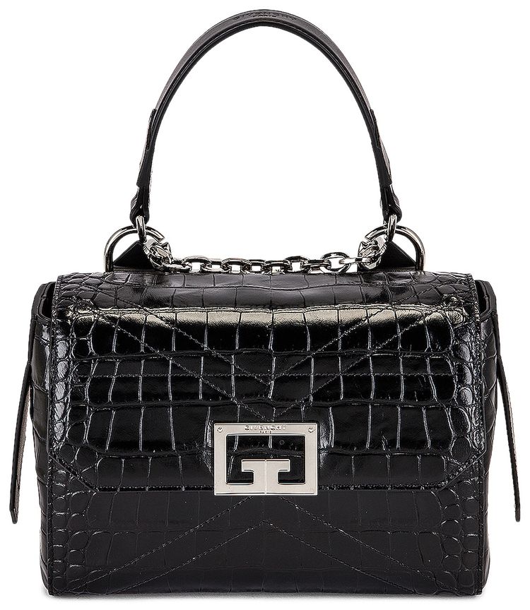 Givenchy Croc ID Flap Bag Black