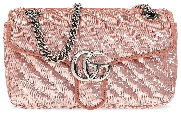 Gucci GG Marmont Quilted Shoulder Bag PinkPurple
