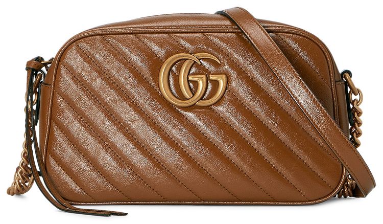 Gucci GG Marmont Small Matelasse Shoulder Bag Brown