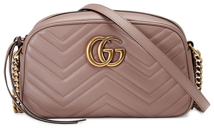 Gucci GG Marmont Small Matelasse Shoulder Bag Dusty Pink