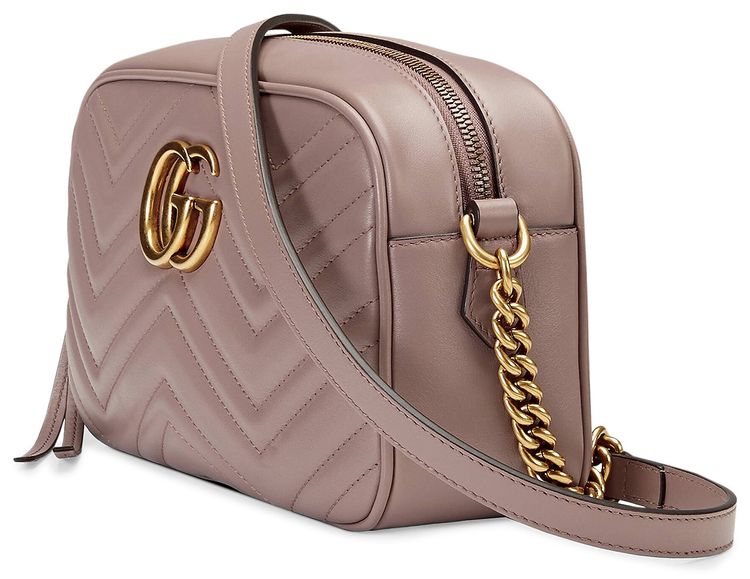 Gucci GG Marmont Small Matelasse Shoulder Bag Dusty Pink