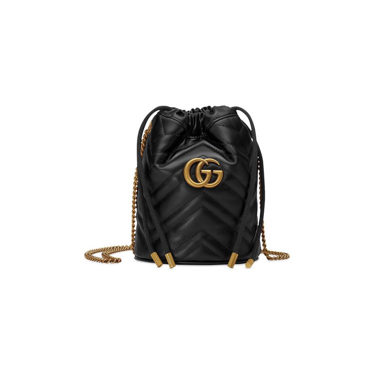 Gucci GG Marmont Mini Bucket Bag Black