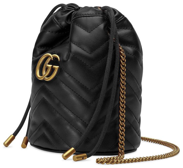 Gucci GG Marmont Mini Bucket Bag Black
