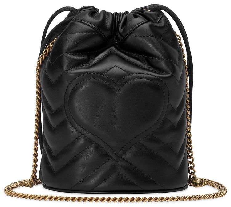 Gucci GG Marmont Mini Bucket Bag Black