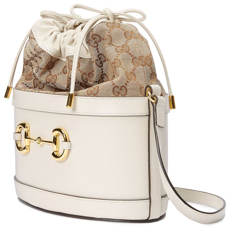 Gucci Horsebit 1955 Bucket Bag White