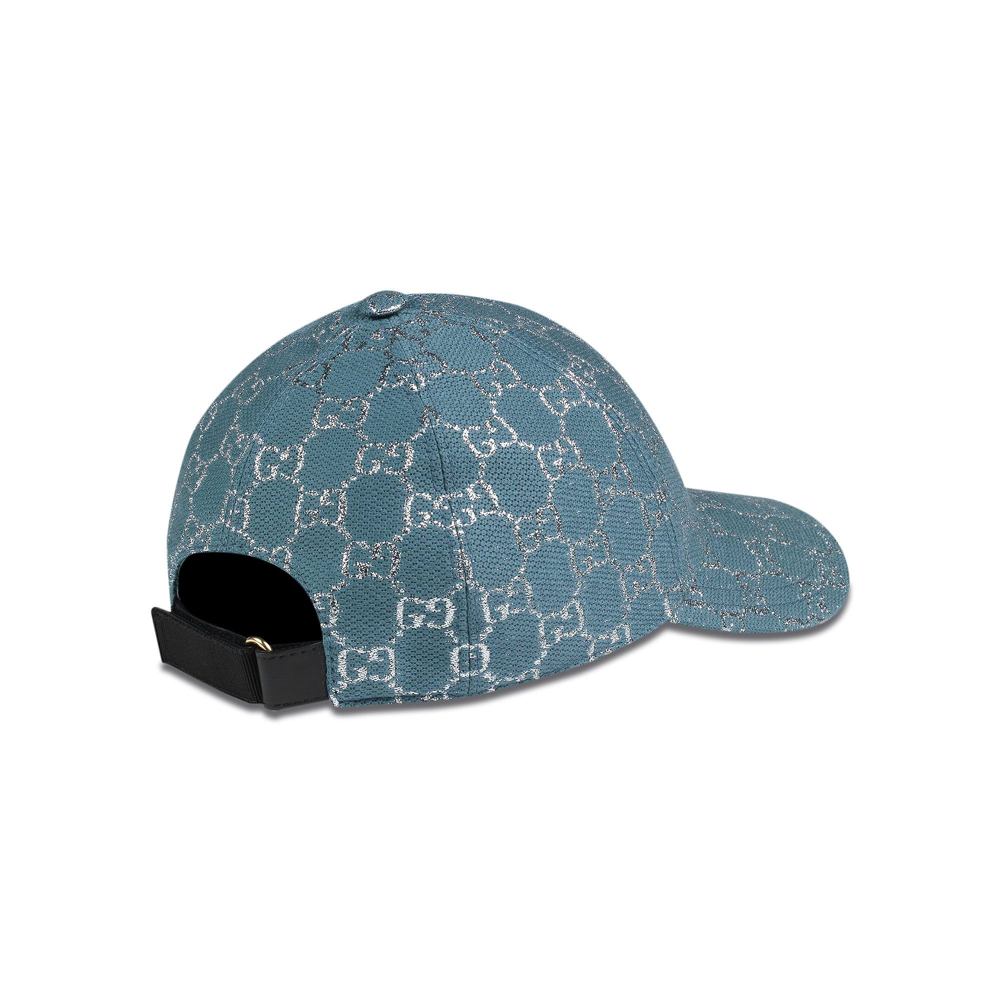 Buy Gucci GG Lamé Baseball Hat 'Light Blue/White' - 631953