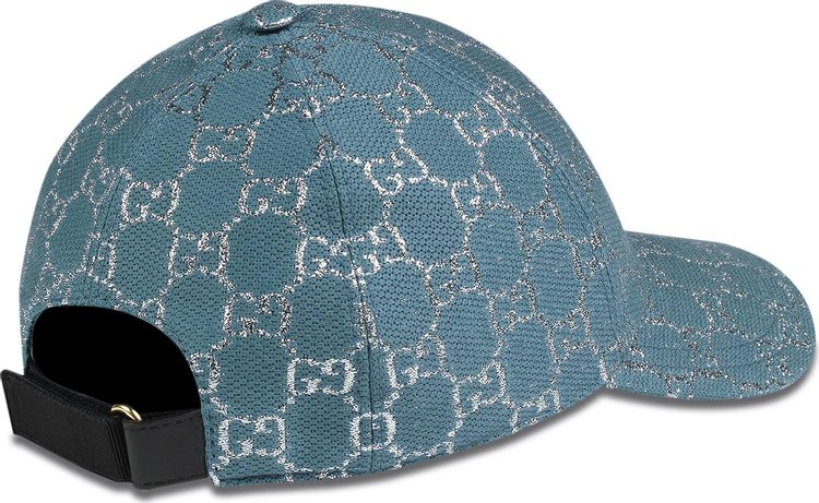 Gucci GG Lame Baseball Hat Light BlueWhite