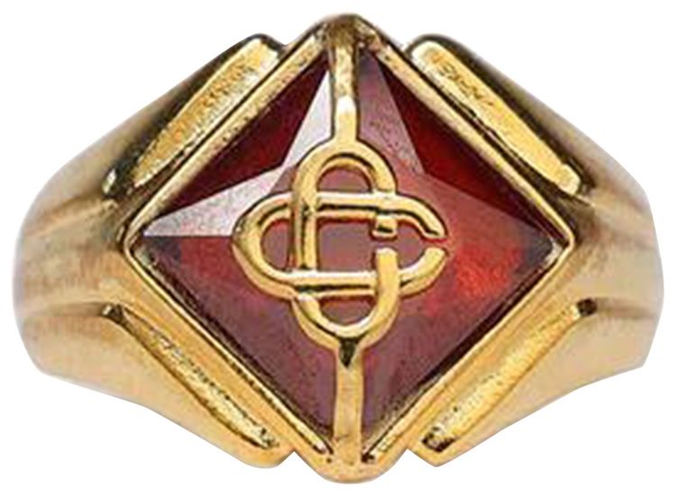 Casablanca Gold Plated Crystal Ring GoldRed