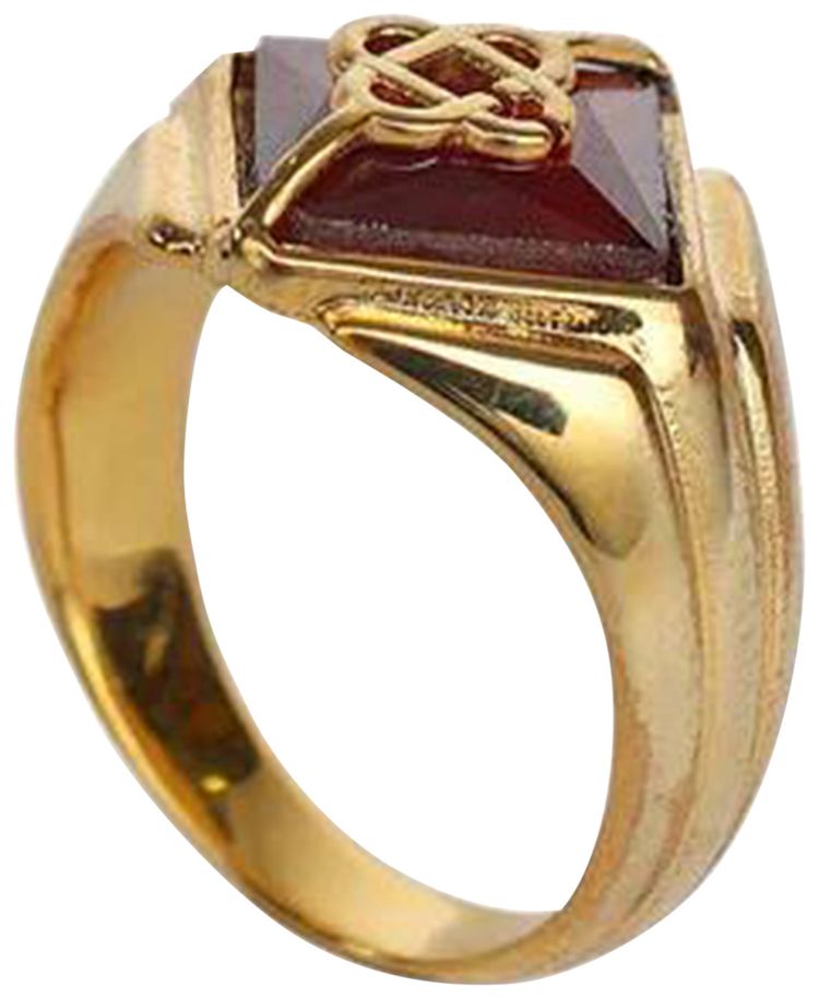 Casablanca Gold Plated Crystal Ring GoldRed