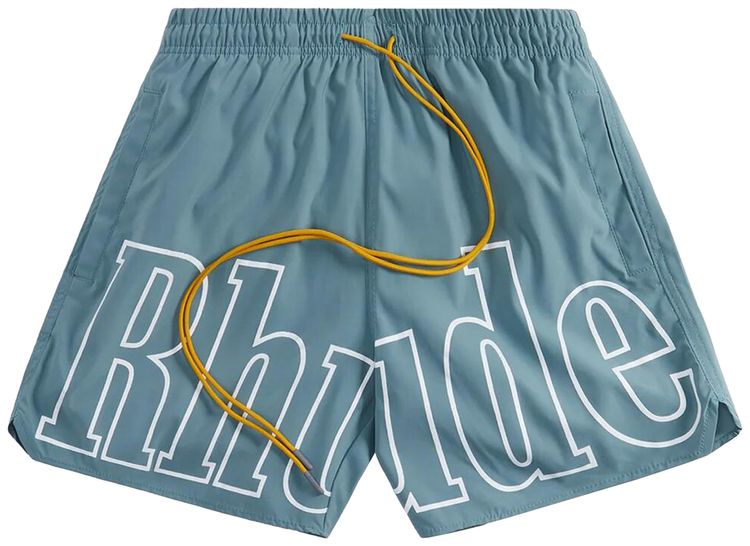 Rhude Logo Swim Trunk Sage