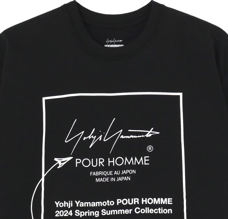 Yohji Yamamoto Pour Homme x Neighborhood PT Short Sleeve T Shirt II Black