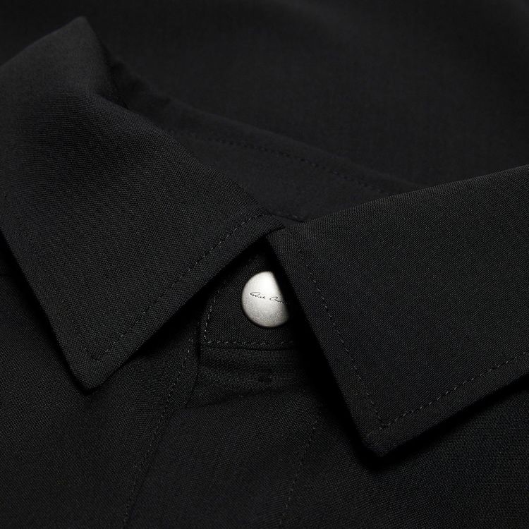Rick Owens Press Stud Shirt Black