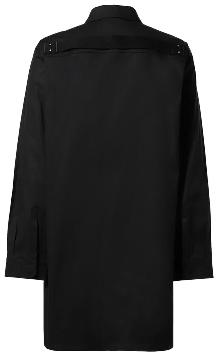 Rick Owens Pharaoh Embroidered Shirt Jacket BlackPearl